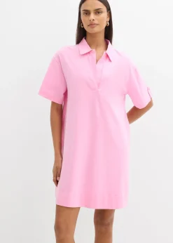 Robe-chemise en coton extensible