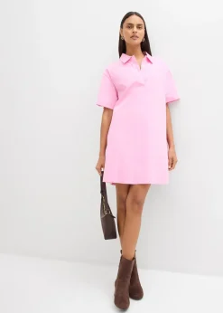 Robe-chemise en coton extensible