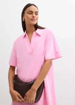 Robe-chemise en coton extensible