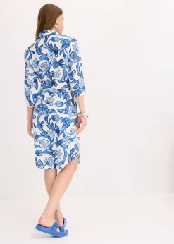 Robe-chemise en coton mélangé