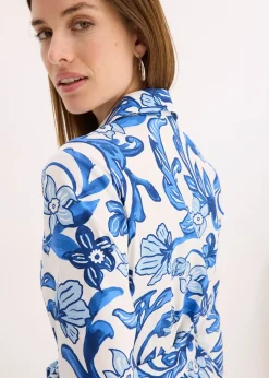 Robe-chemise en coton mélangé