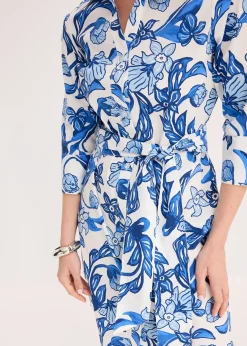 Robe-chemise en coton mélangé