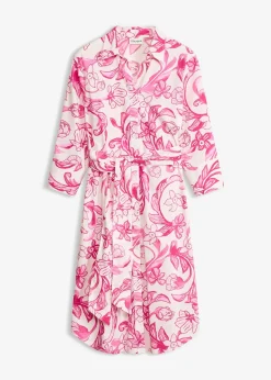 Robe-chemise en coton mélangé