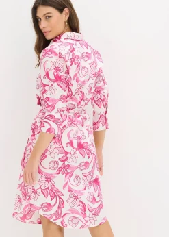 Robe-chemise en coton mélangé