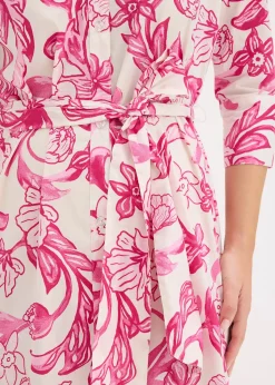 Robe-chemise en coton mélangé