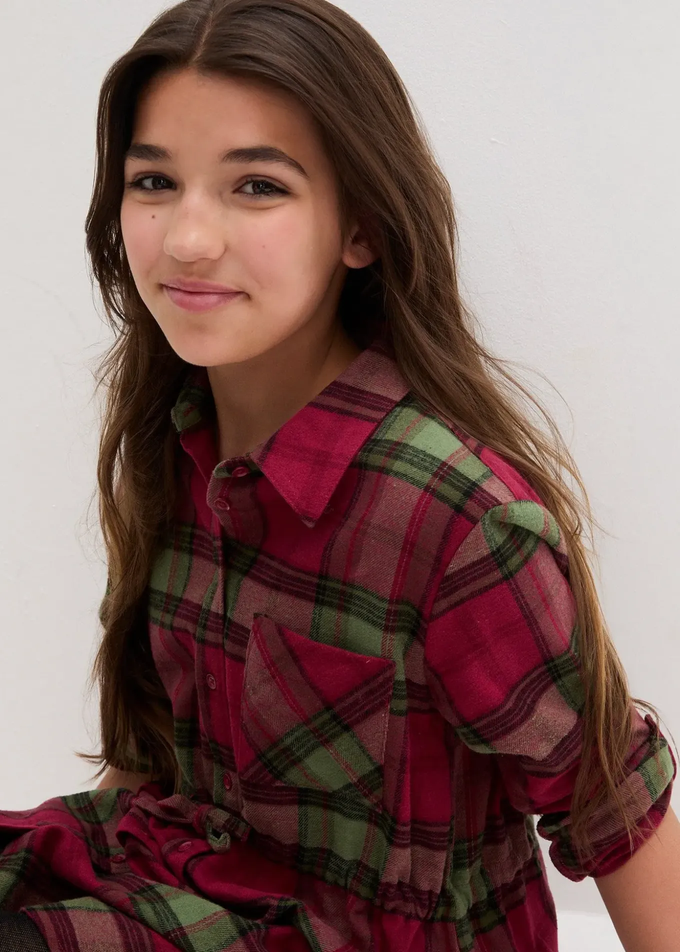 Robe-chemise en flanelle