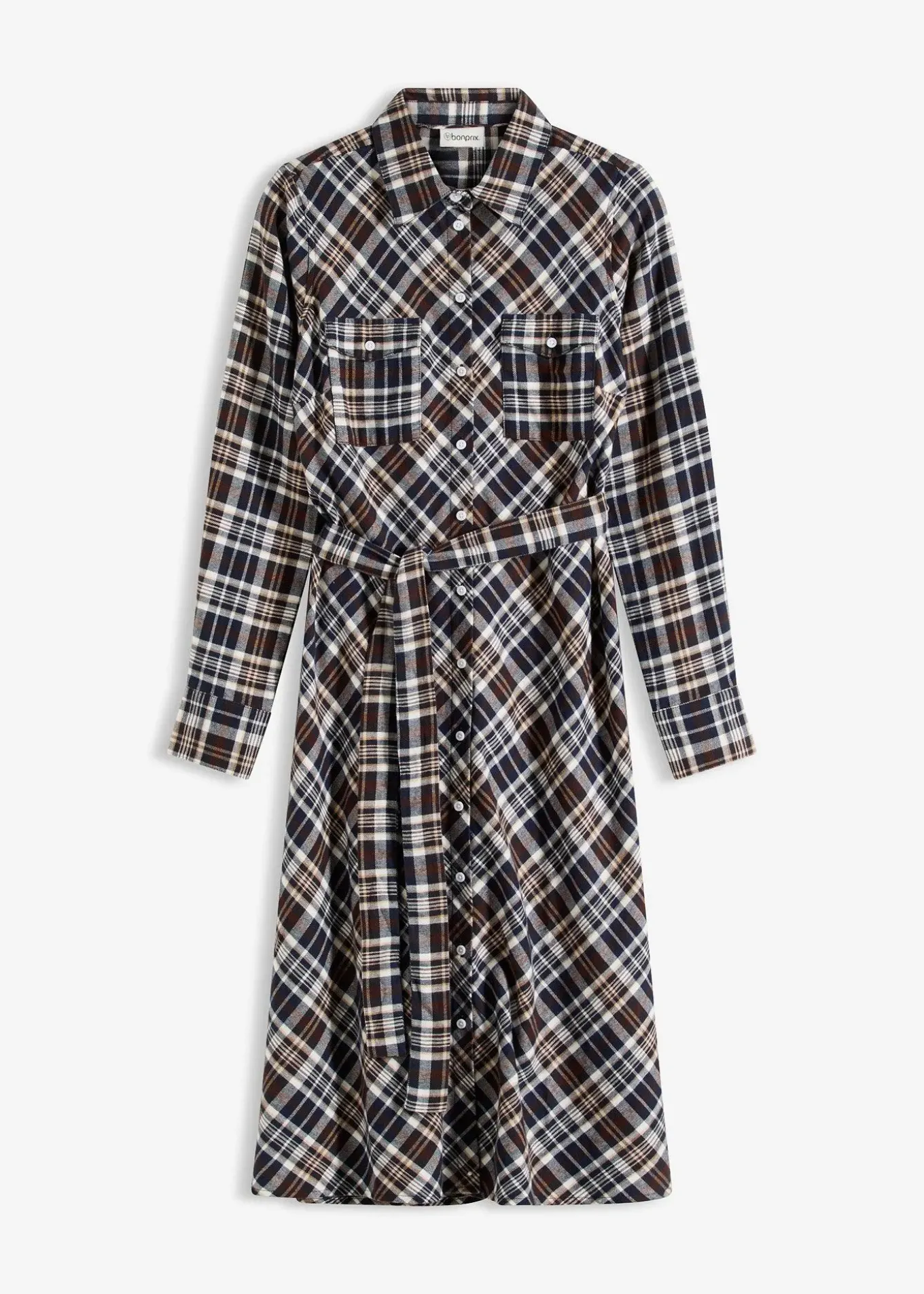 Robe-chemise en flanelle douce