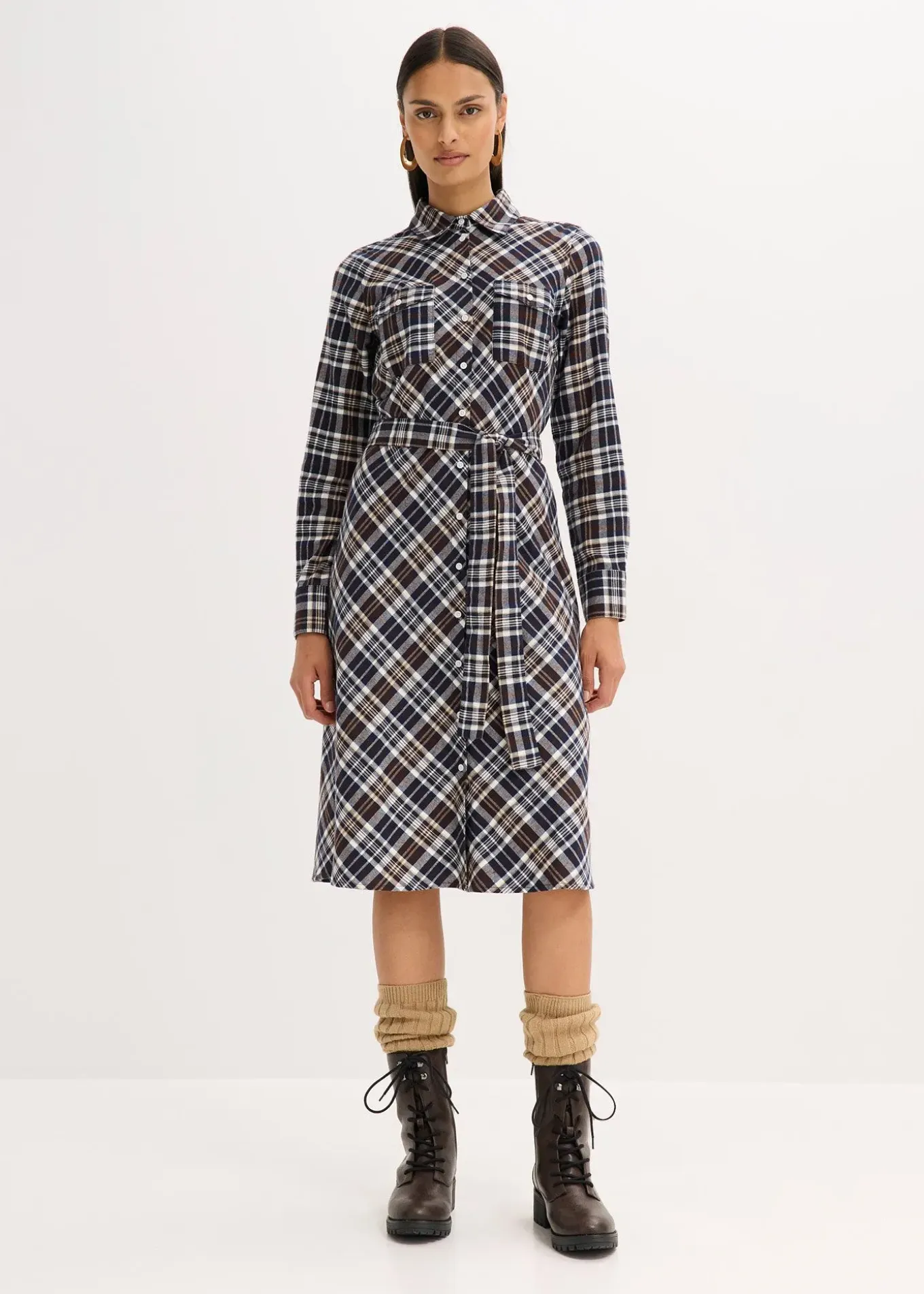 Robe-chemise en flanelle douce