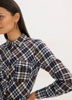 Robe-chemise en flanelle douce