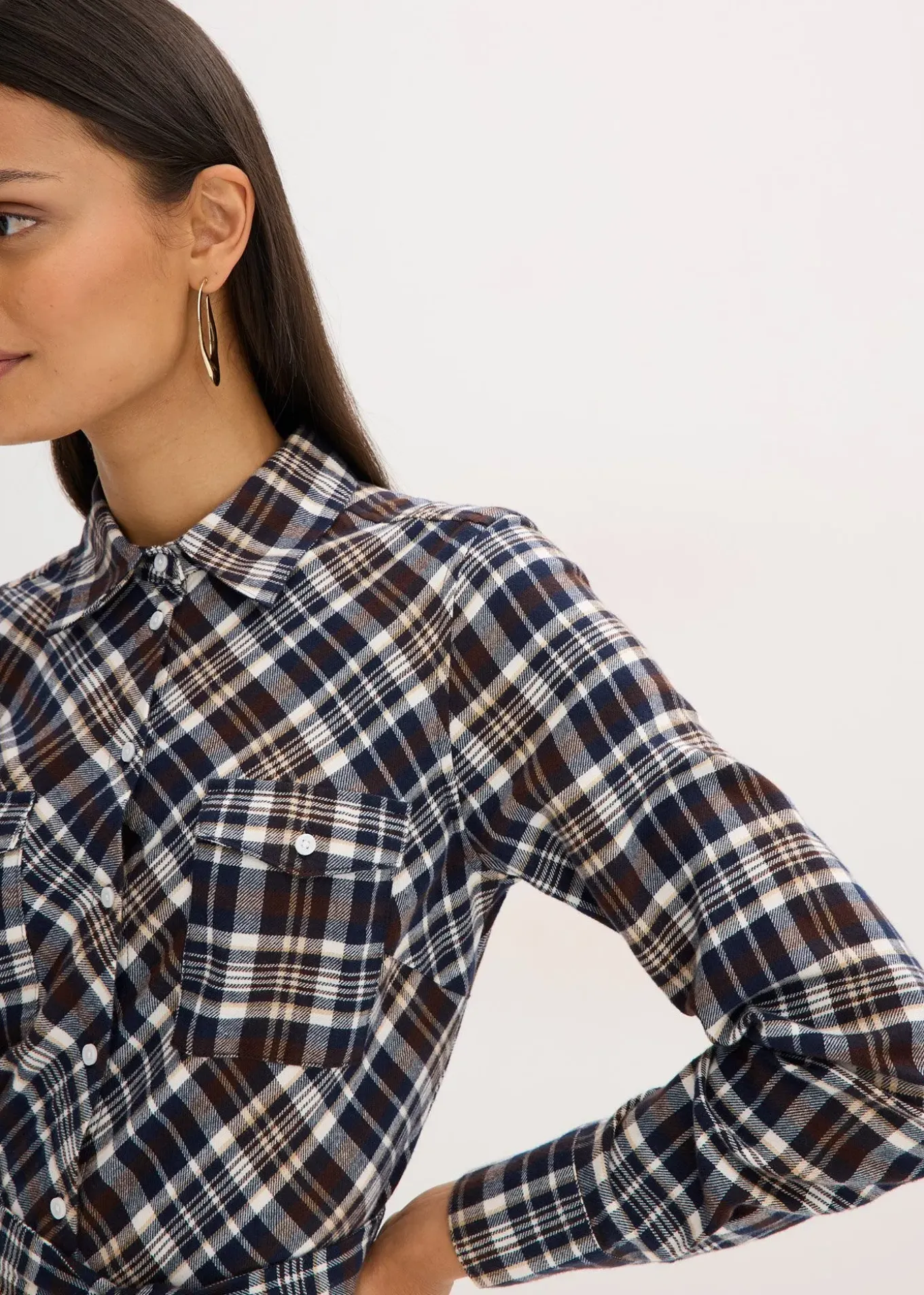 Robe-chemise en flanelle douce