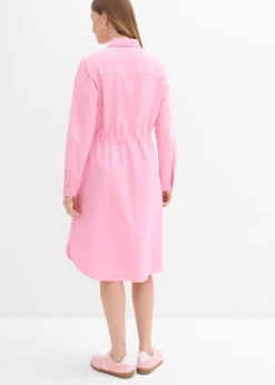 Robe-chemise en lin et coton