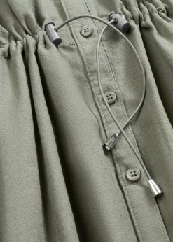 Robe-chemise en lin et coton