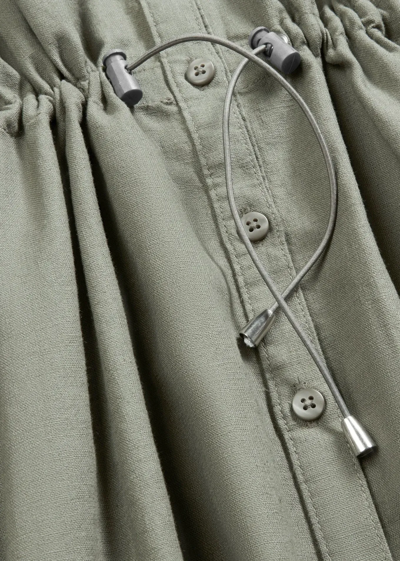 Robe-chemise en lin et coton