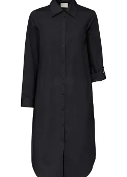 Robe-chemise en popeline de coton