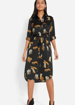 Robe-chemise en satin