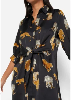 Robe-chemise en satin