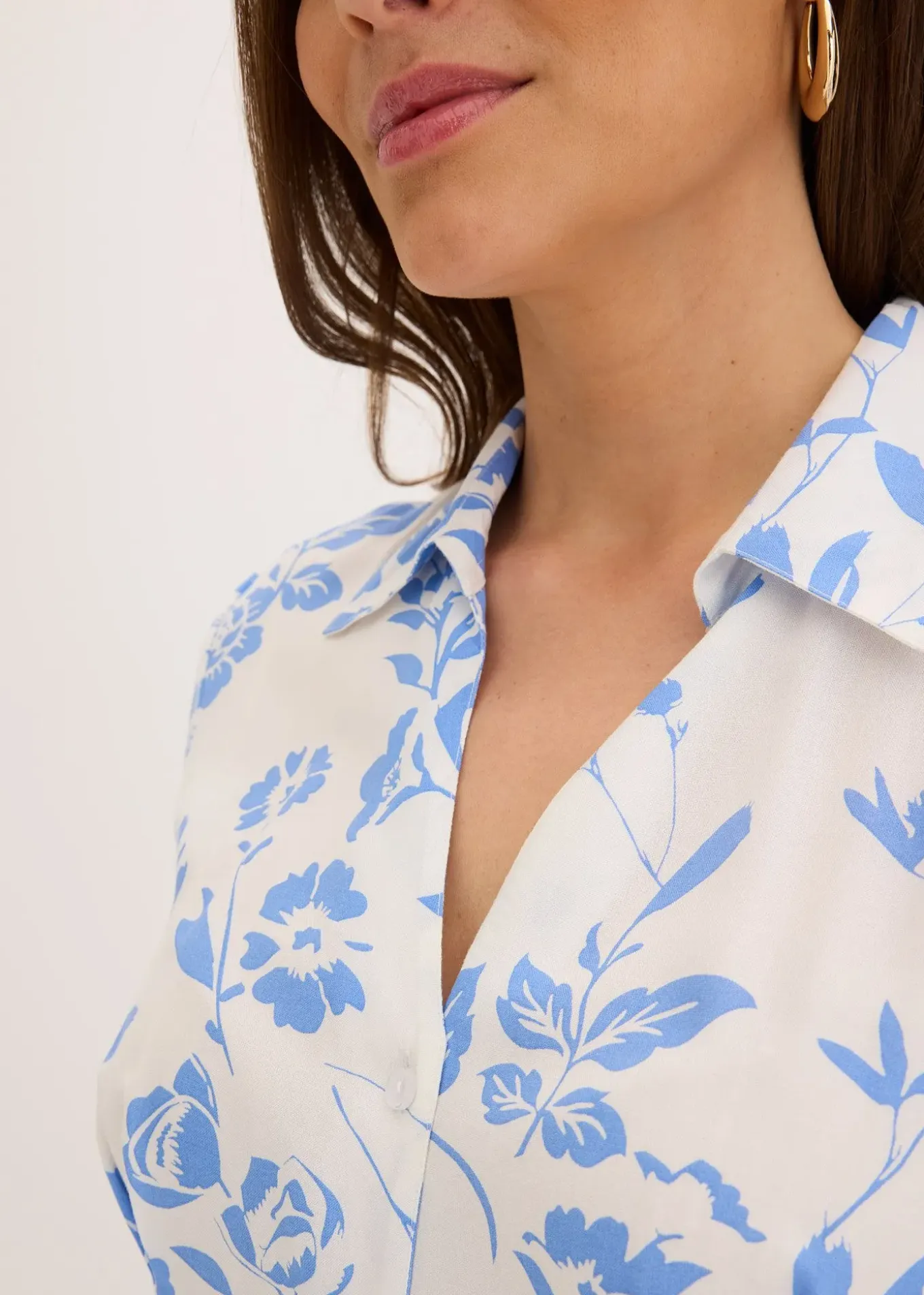 Robe-chemise en viscose fluide