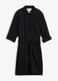 Robe-chemise en viscose fluide