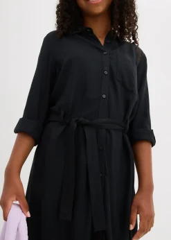 Robe-chemise en viscose fluide