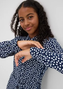 Robe-chemise en viscose fluide