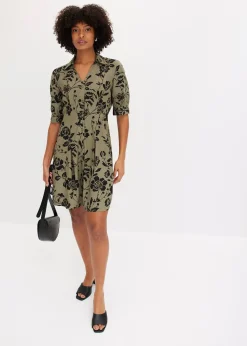 Robe-chemise en viscose fluide