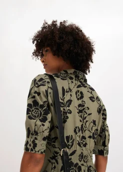 Robe-chemise en viscose fluide