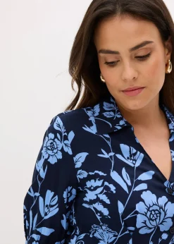 Robe-chemise en viscose fluide