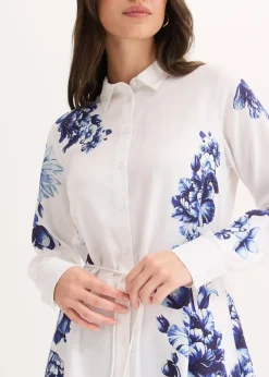 Robe-chemise en viscose fluide