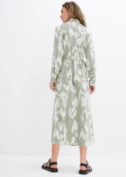 Robe-chemise en viscose fluide