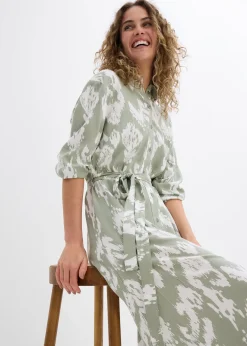 Robe-chemise en viscose fluide