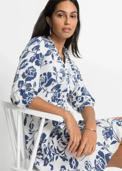 Robe-chemise en viscose fluide