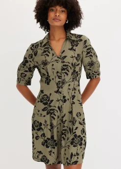 Robe-chemise en viscose fluide