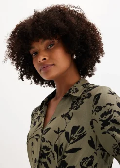 Robe-chemise en viscose fluide