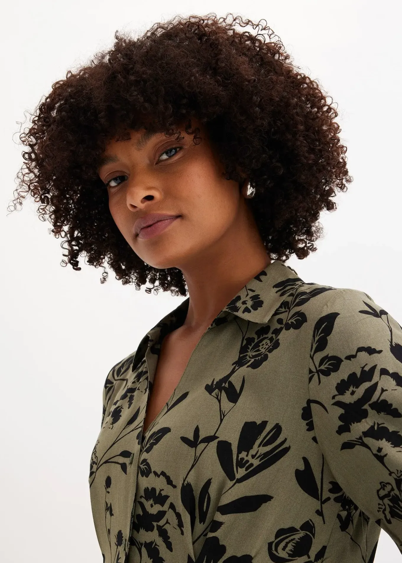 Robe-chemise en viscose fluide