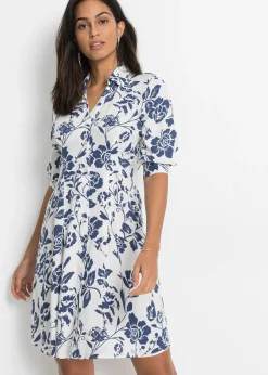 Robe-chemise en viscose fluide