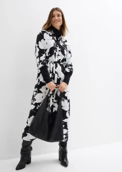 Robe-chemise en viscose fluide