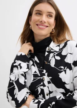 Robe-chemise en viscose fluide