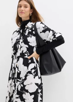 Robe-chemise en viscose fluide