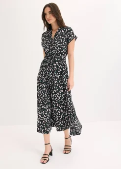 Robe-chemise fluide en viscose