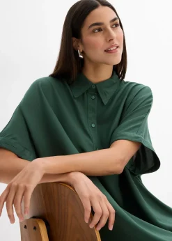 Robe-chemise fluide en viscose fine