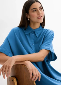 Robe-chemise fluide en viscose fine