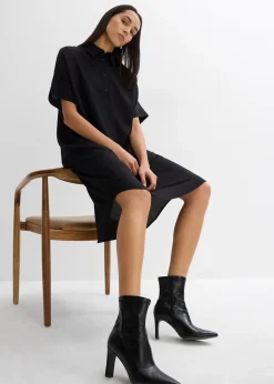 Robe-chemise fluide en viscose fine