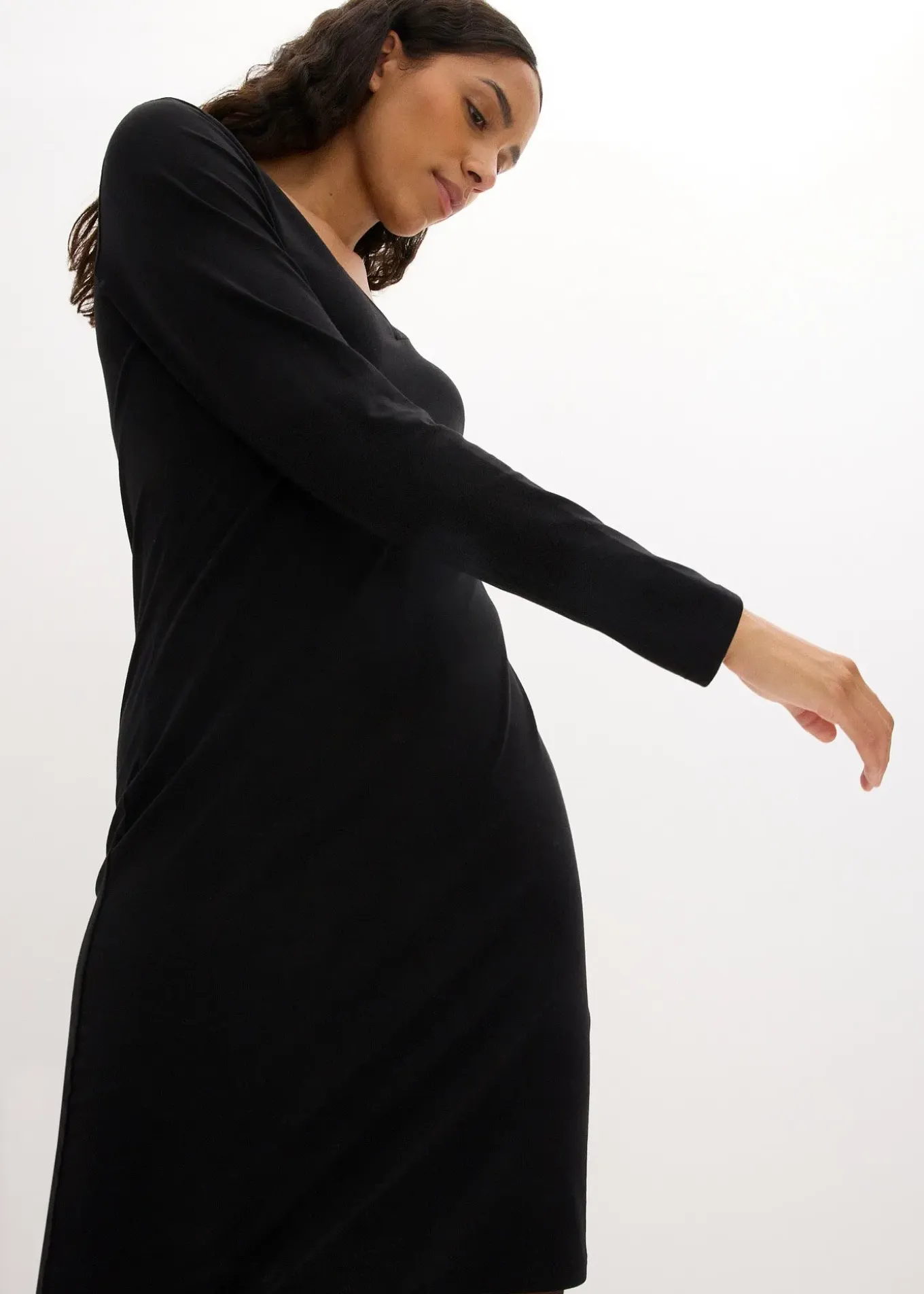 Robes en jersey à col V