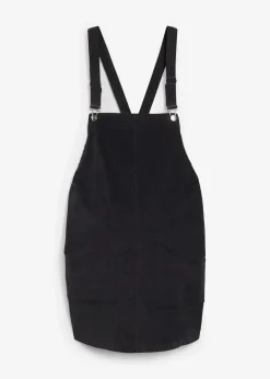 Robe-salopette de grossesse en velours côtelé extensible