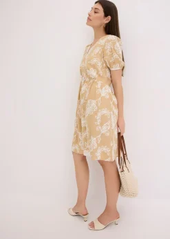 Robe-tunique brodée en viscose fluide