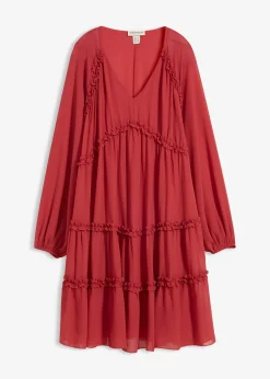 Robe-tunique en mousseline texturée