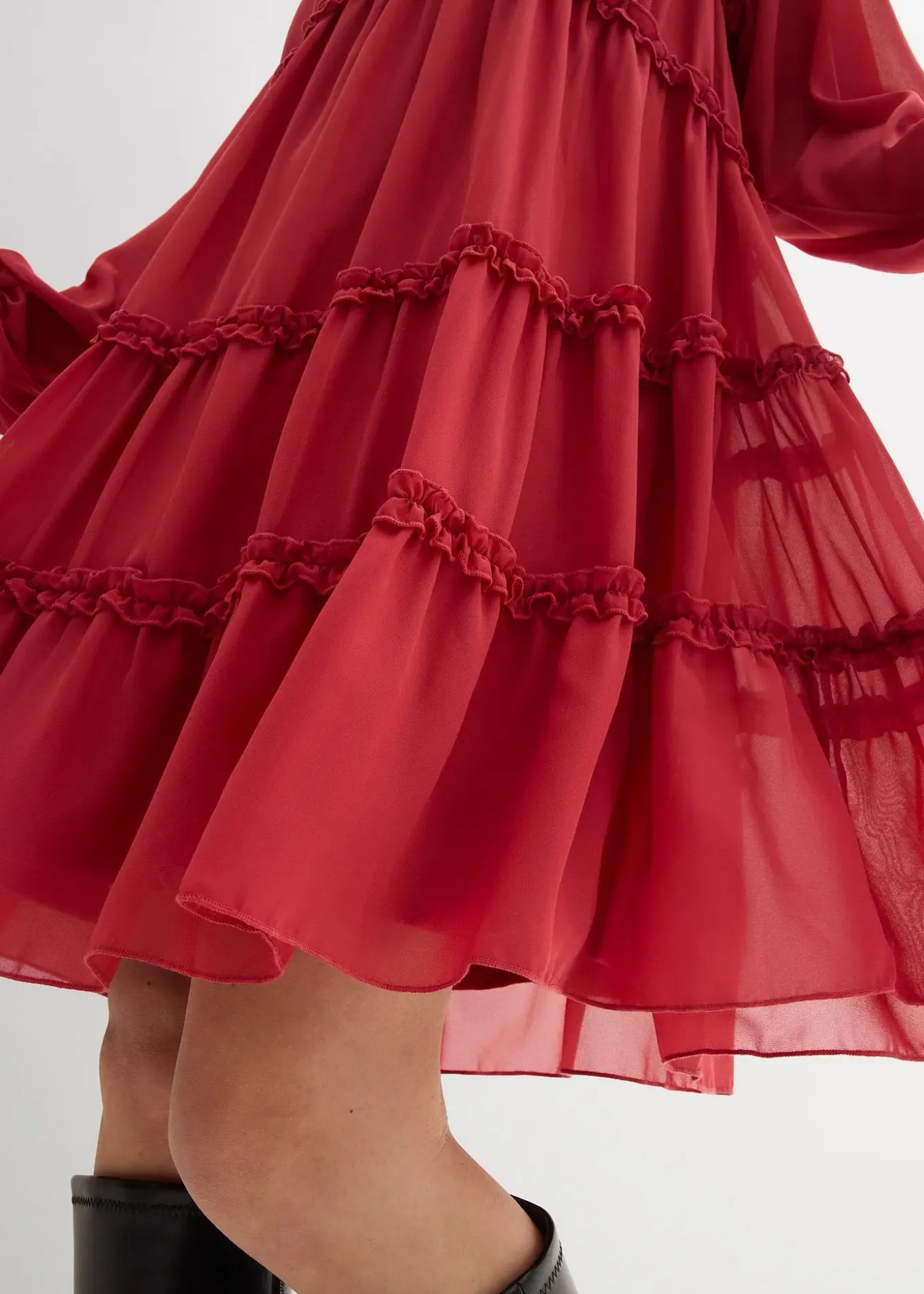 Robe-tunique en mousseline texturée