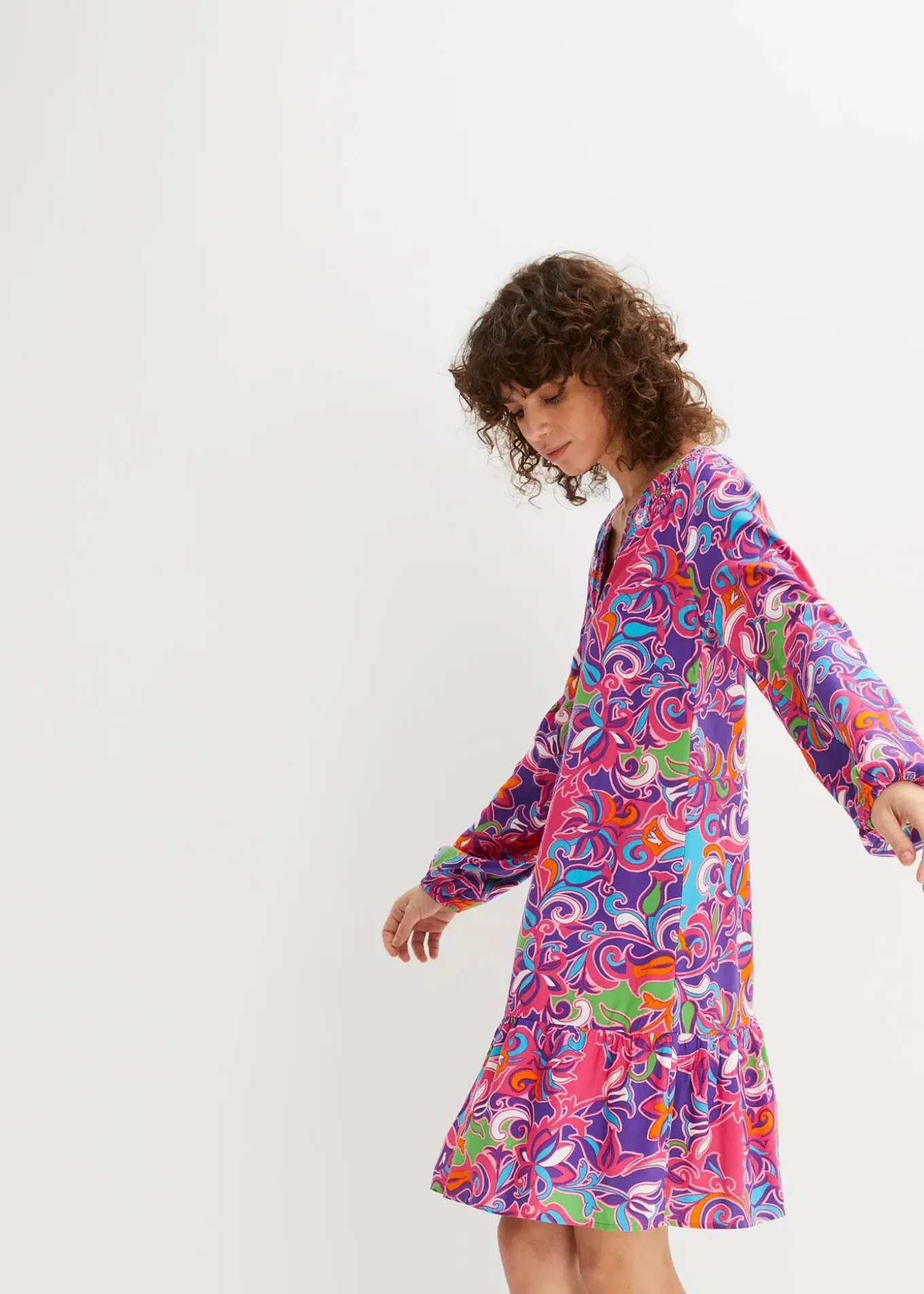 Robe-tunique en viscose fluide