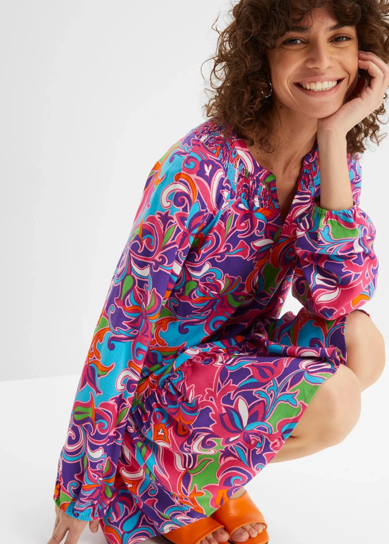 Robe-tunique en viscose fluide