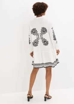 Robe-tunique en viscose texturée